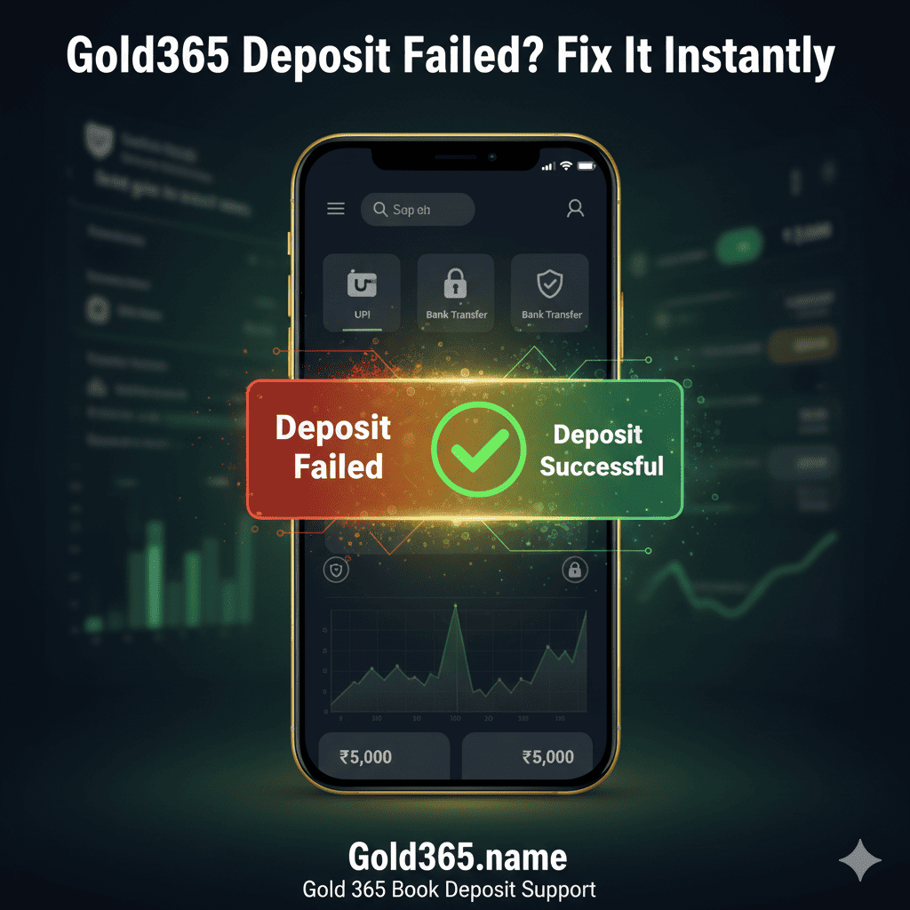 Gold 365 Book Deposit failed error and instant fix guide for Gold365 users