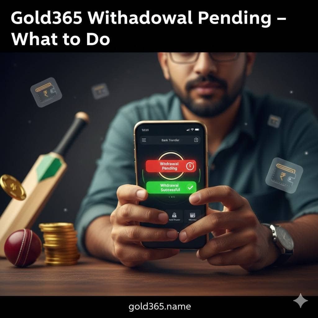 Gold365 withdrawal pending complete guide showing customer support, verification, and secure payout process