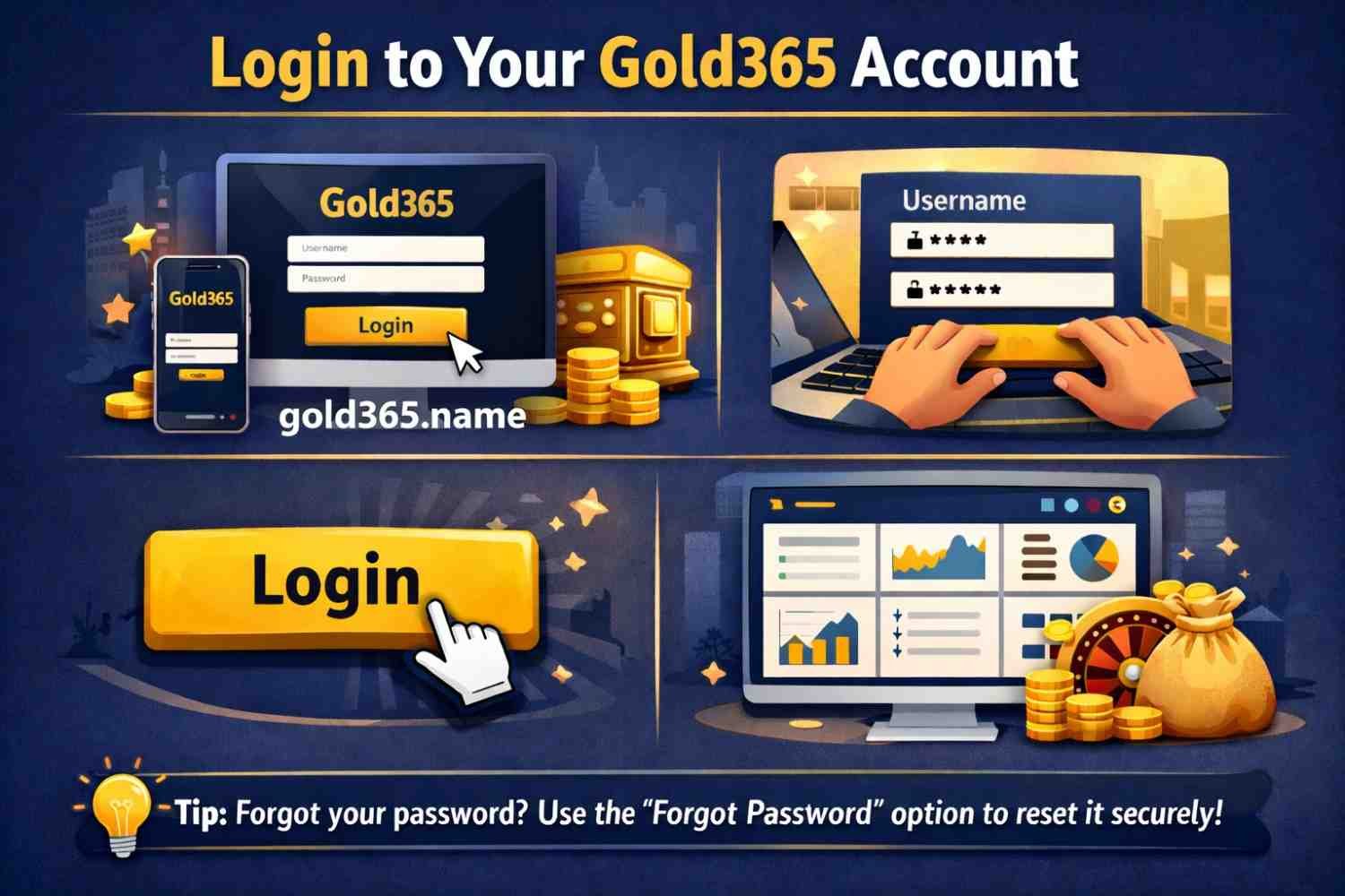 Steps to Login into your Gold365 Account on Gold365.name