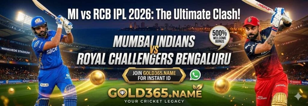 MI vs RCB IPL 2026: Mumbai Indians vs Royal Challengers Bengaluru – Complete Match Guide & How to Get Your Gold365 IPL ID