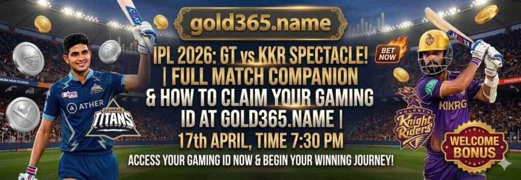 GT vs KKR Betting Guide 2026: Gujarat Titans vs Kolkata Knight Riders Match Preview Banner by Gold365
